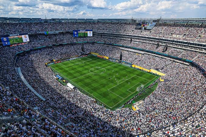 Packed World Cup stadium full of fans